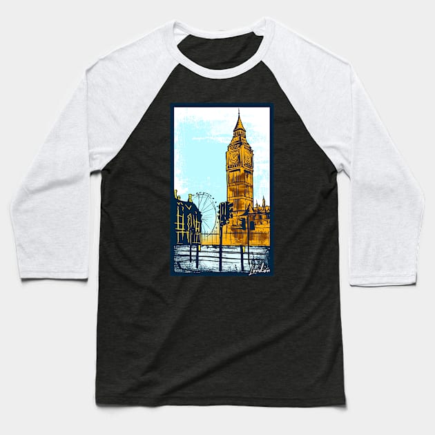 Big ben Baseball T-Shirt by ReignGFX